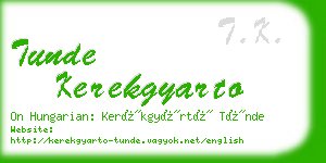 tunde kerekgyarto business card